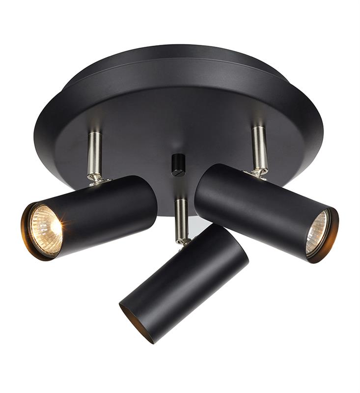Darmowa Dostawa - Lampa podsufitowa 3x12 W czarna Markslöjd Barcelona 107348