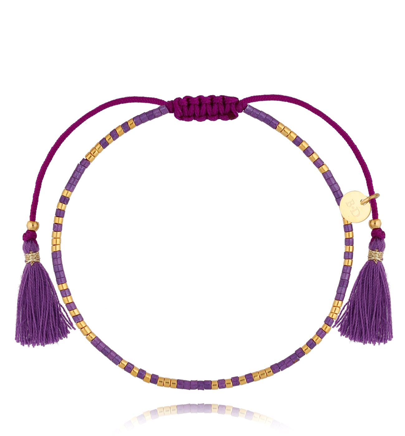 Bransoletka fioletowa z chwostami Beads BSC1329