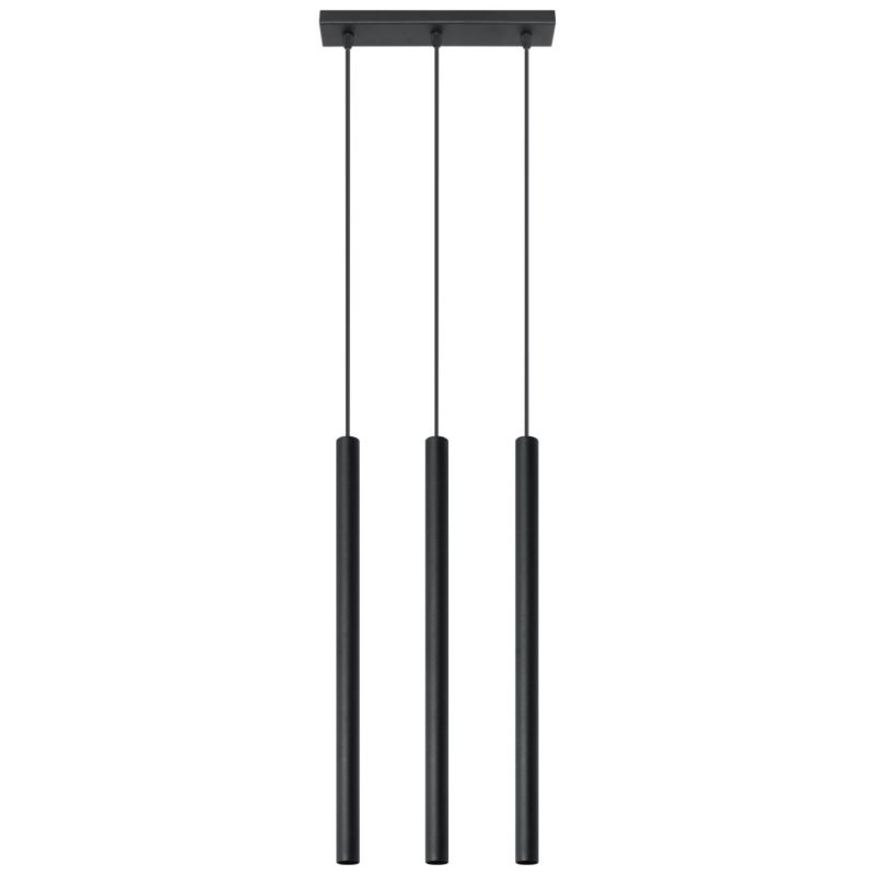 Lampa wisząca Sollux Lighting PASTELO 3 czarna 1 szt.