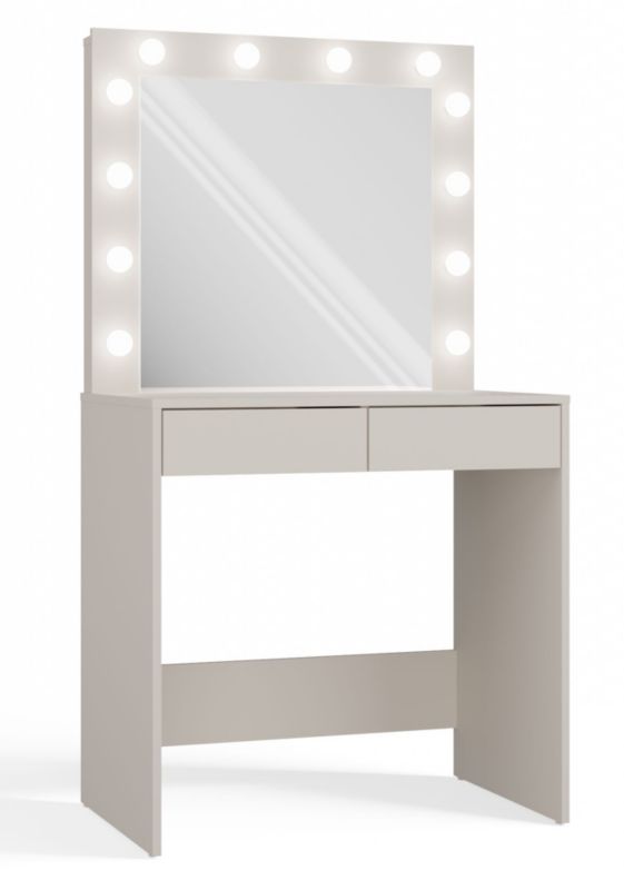 Toaletka Kosmetyczna Topeshop MARINA Z LUSTREM Z BIURKIEM 2S KASZMIR BEŻ 50x81x150 cm 1 szt.