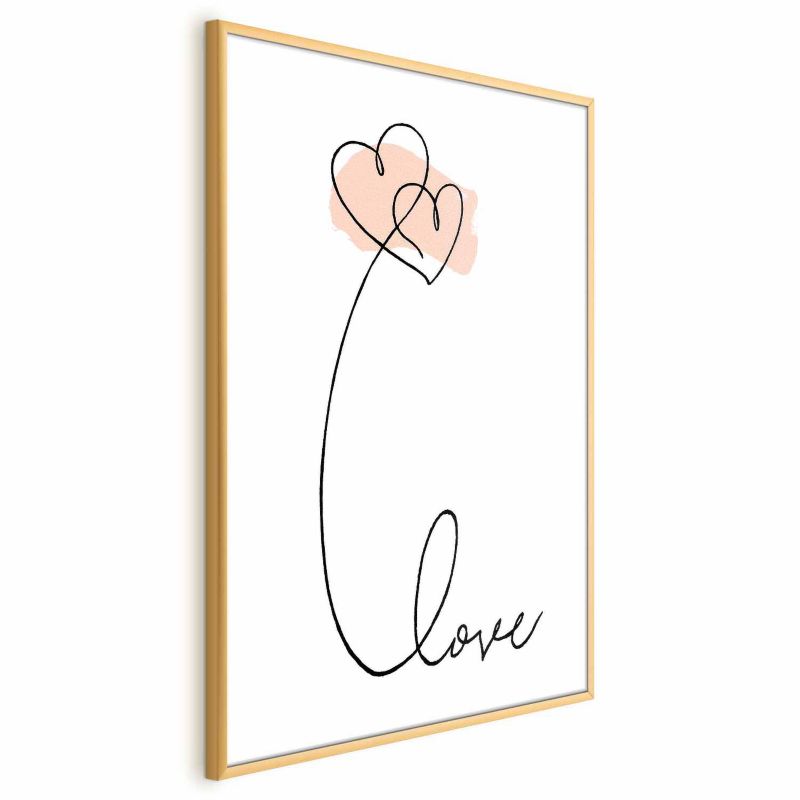 Plakat Artgeist Połączeni w chmurach 60x90 cm z ramą złotą 1 szt
