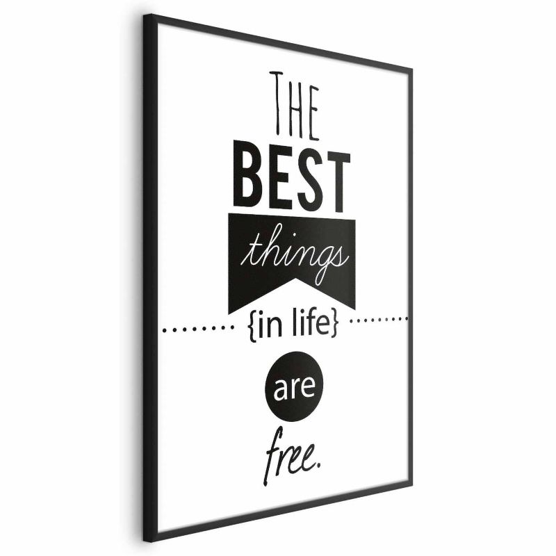 Plakat Artgeist Best things in life 40x60 cm z ramą czarną 1 szt