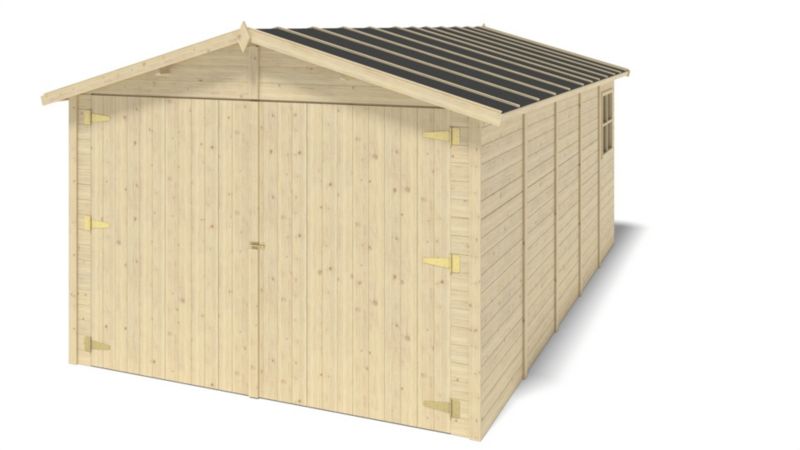 Garaż ALTANKA 14,94 m2 - 3,05x4,93 m - 18 mm - Kolor: naturalny, drewniany, 1szt.
