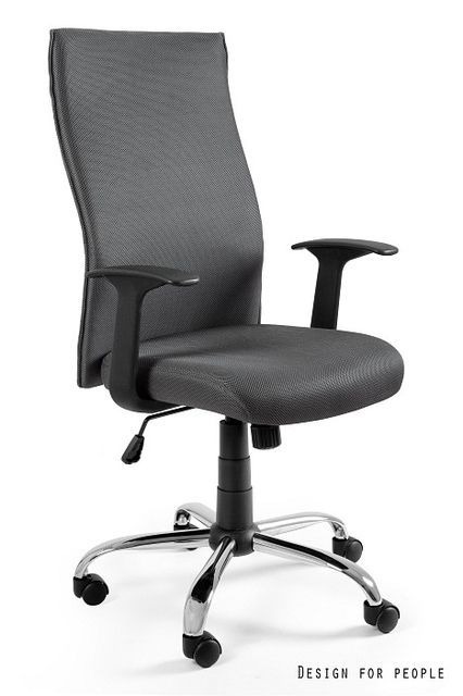 Fotel Unique biurowy BLACK ON BLACK szary 1 szt