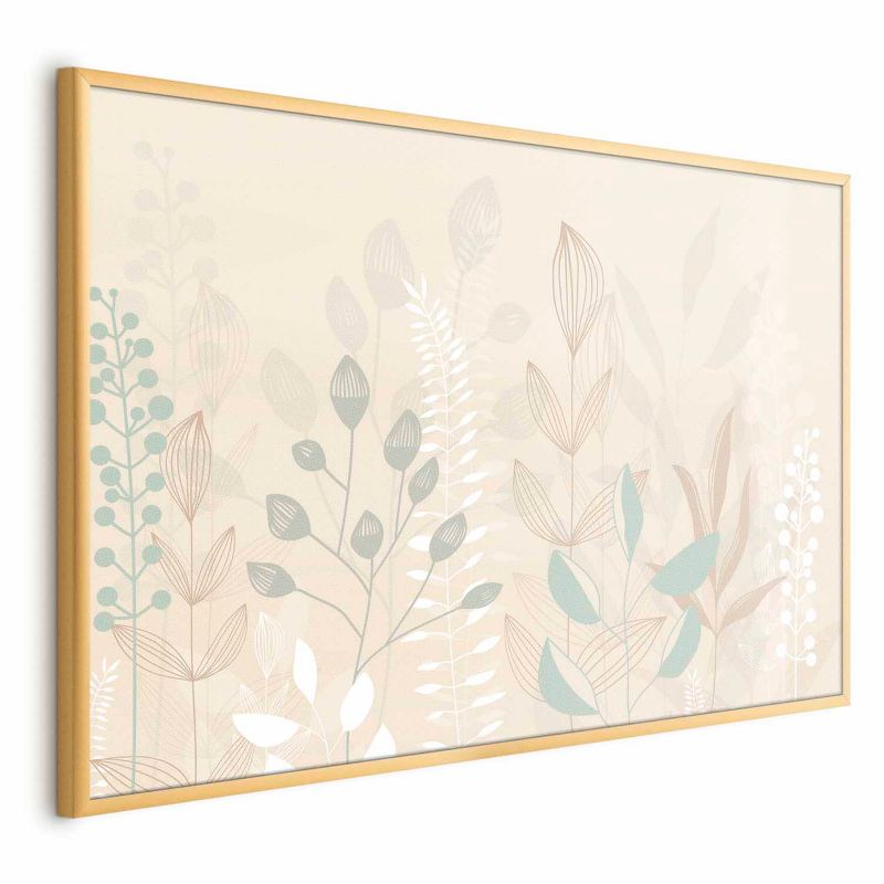 Plakat Artgeist Pastelowa polana 90x60 cm z ramą złotą 1 szt