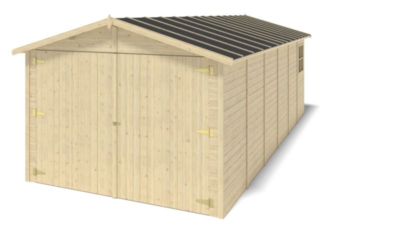 Garaż ALTANKA 18,19 m2 - 3,05x5,91 m - 18 mm - Kolor: naturalny, drewniany, 1szt.