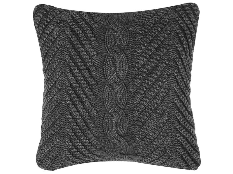 Poduszka dekoracyjna Konni Bawełna 45 x 45 cm Jednolity Tłoczone Szary 1 szt.