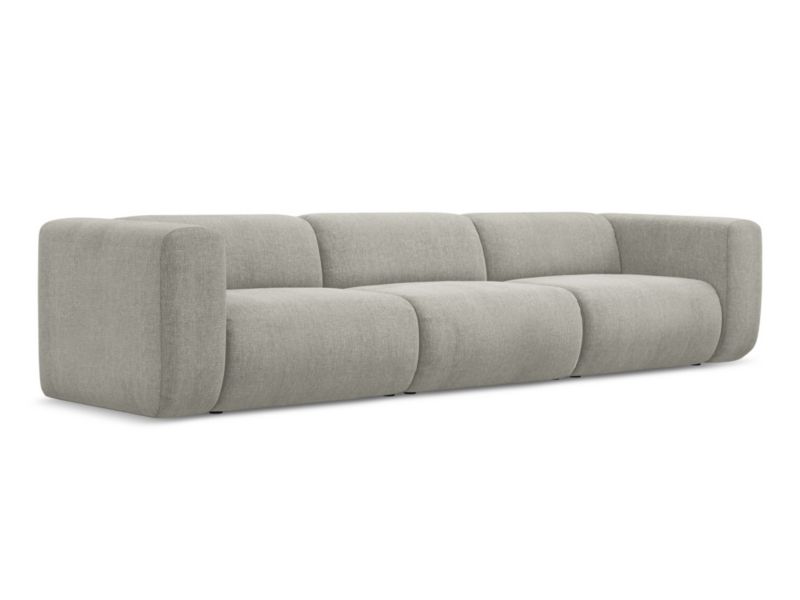 4-osobowa kanapa modułowa Makamii Ekahi z tkaniny szenilowej 319x89 cm beżowy 1 szt.