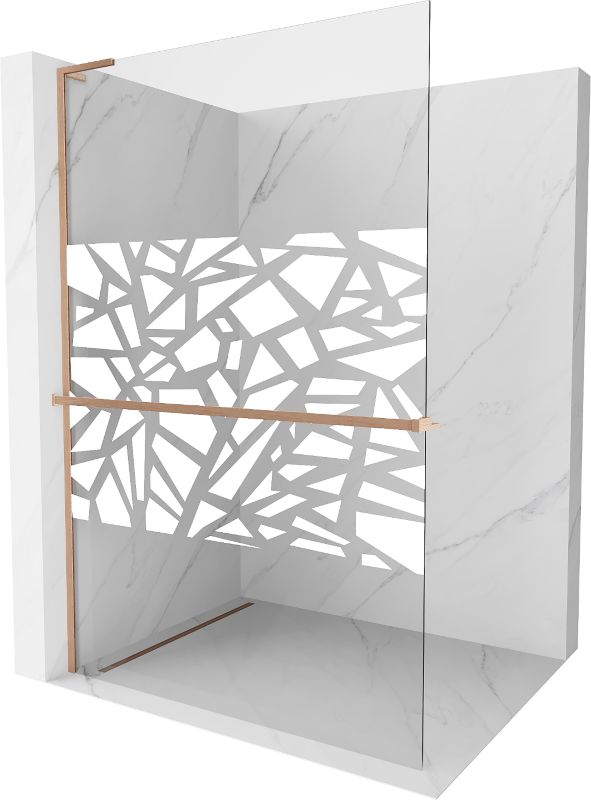 Ścianka prysznicowa Mexen Kioto+ L biały wzór 110x200 cm 800-110-123-65-851 szt.