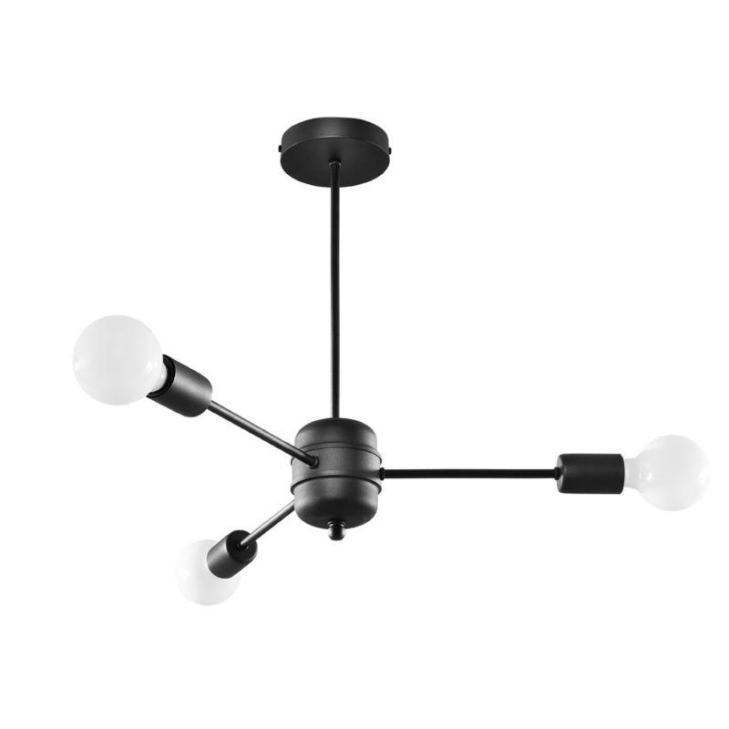 Żyrandol Sollux Lighting LANGO 3 czarny 1 szt.