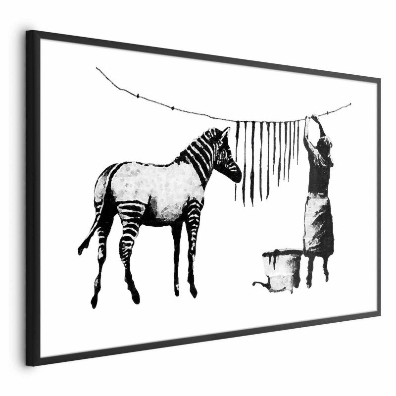 Plakat Artgeist Banksy: Pranie 90x60 cm z ramą czarną 1 szt