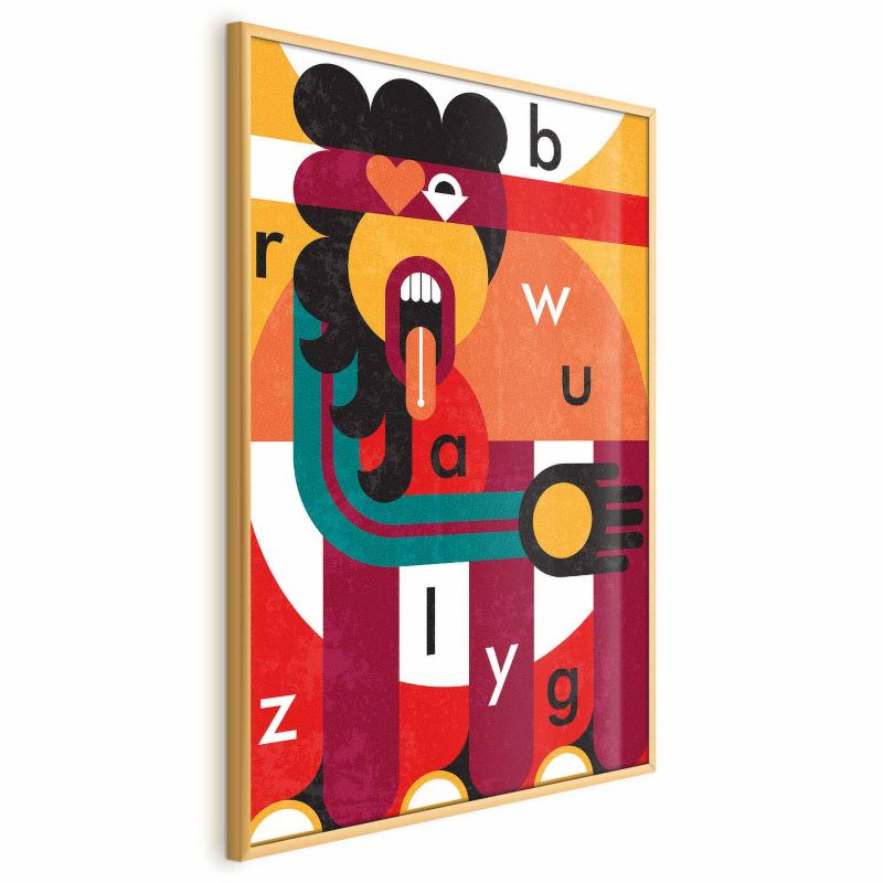 Plakat Artgeist Sztuka designu 21x30 cm z ramą złotą 1 szt