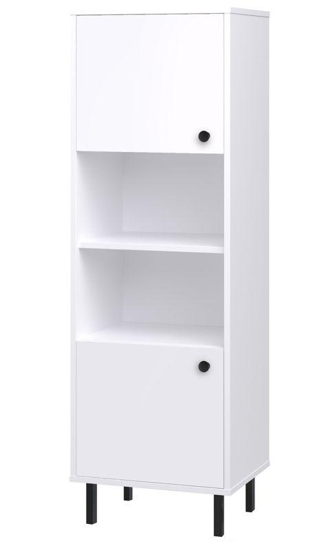 Słupek witryna do salonu Kobi Venus biała loft 1 szt.