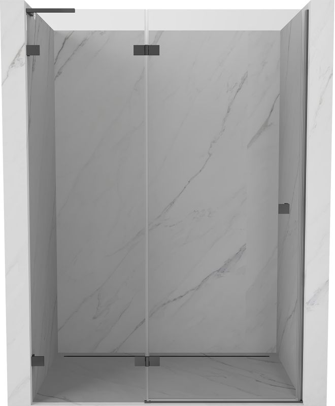 Drzwi prysznicowe uchylne Mexen Lunar L gun metal 130x200 cm 834L-130-000-95-00-L 1 szt.