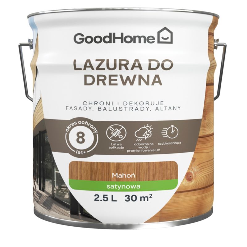 Lazura GoodHome 8 lat dąb złocisty 2,5 l