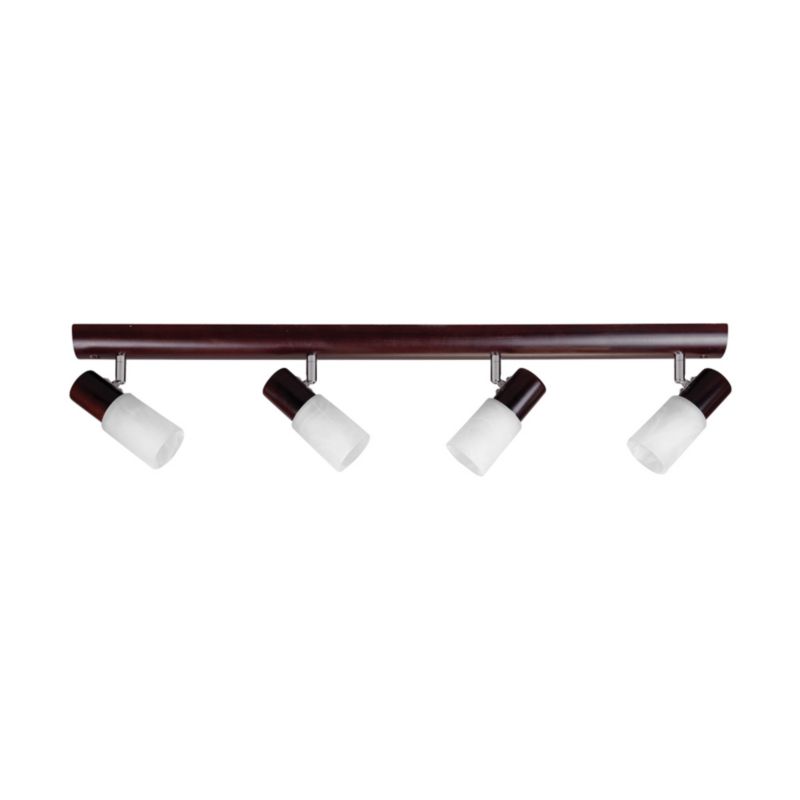 Drewniana Lampa Sufitowa Wenge SPOT Light 4xE14 Max.40W z Białymi Szklanymi Kloszami, Polski Producent, 1 szt.