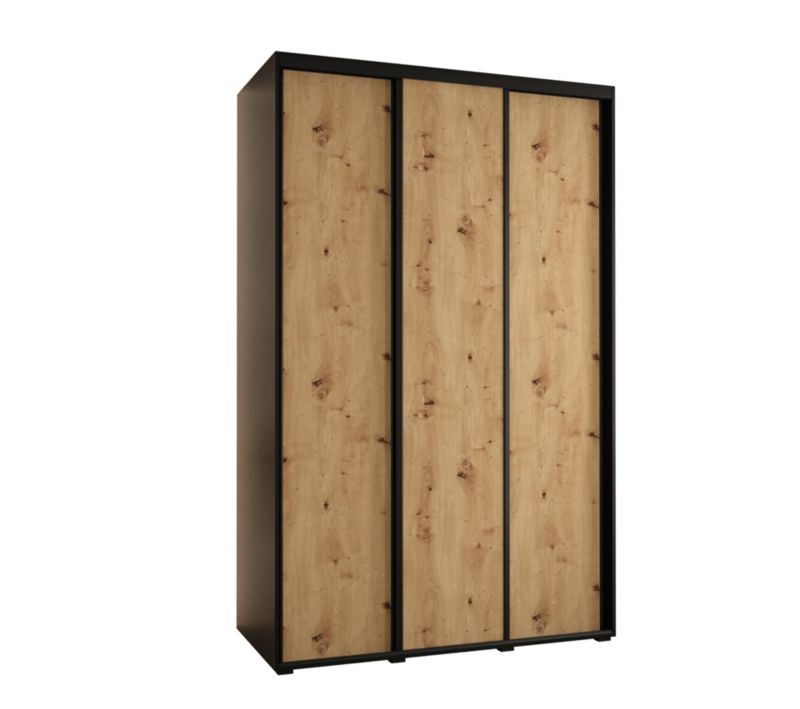 Szafa przesuwna Abiks DAVOS 1 wysoka szer.160cm czarny/artisan/czarny 1szt.