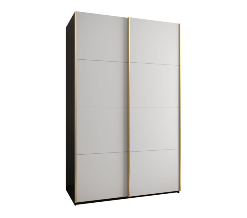 Szafa przesuwna Abiks LUX wysoka szer.150cm czarny/biały/złoty 1szt.