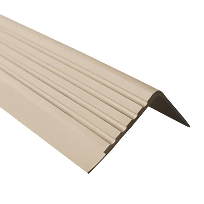 Profil schodowy PCV 40x40mm, QUEST, antypoślizgowy nosek schodowy, RD, beż, 1.5m