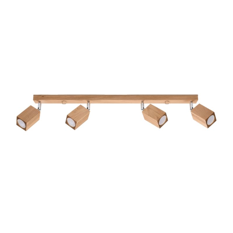 Plafon Sollux Lighting KEKE 4 dąb 1 szt.