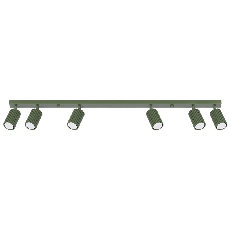 Plafon Sollux Lighting KARBON 6L zielony oliwkowy 1 szt.
