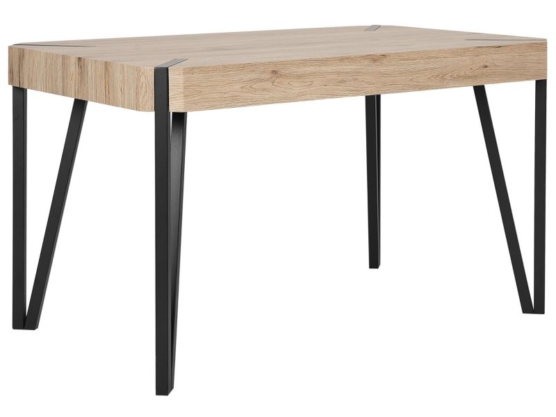 Stół do jadalni Cambell 80 cm 130 cm Imitacja drewna Jasne drewno 1 szt.