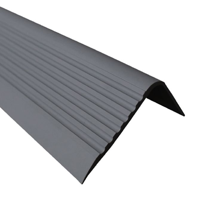 Profil schodowy PCV 52x40mm, QUEST, antypoślizgowy nosek schodowy, RGPD, ciemnoszary, 1.5m