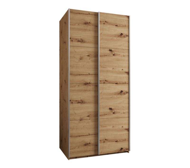 Szafa przesuwna Abiks LUX wysoka szer.100cm artisan/artisan/srebrny 1szt.