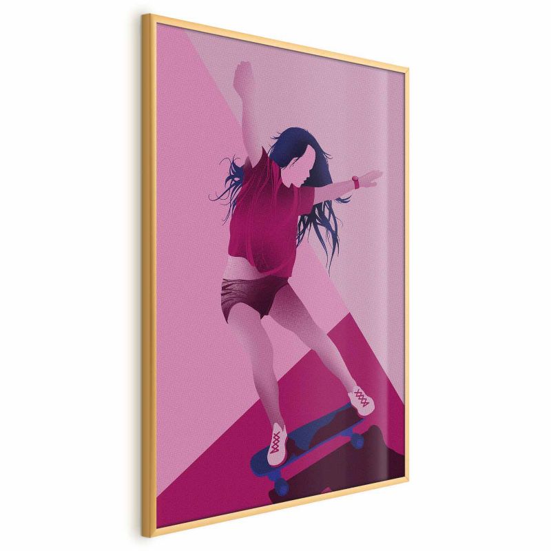 Plakat Artgeist Powerslide 21x30 cm z ramą złotą 1 szt