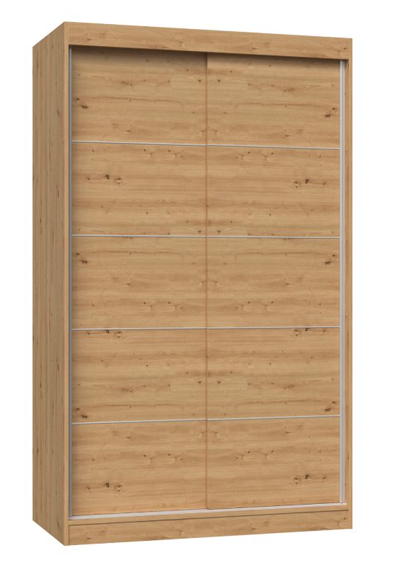 Szafa Przesuwna Topeshop IGA 120 Cm Drzwi Ze Szprosami Dąb Artisan 61x120x200 cm 1 szt.