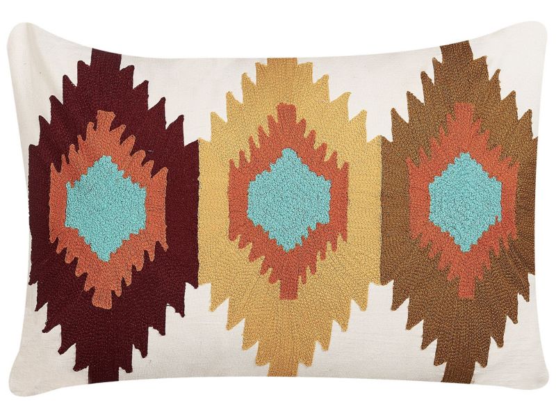 Poduszka dekoracyjna Danapur Boucle 40 x 60 cm Geometryczny Haft Kolorowy 1 szt.
