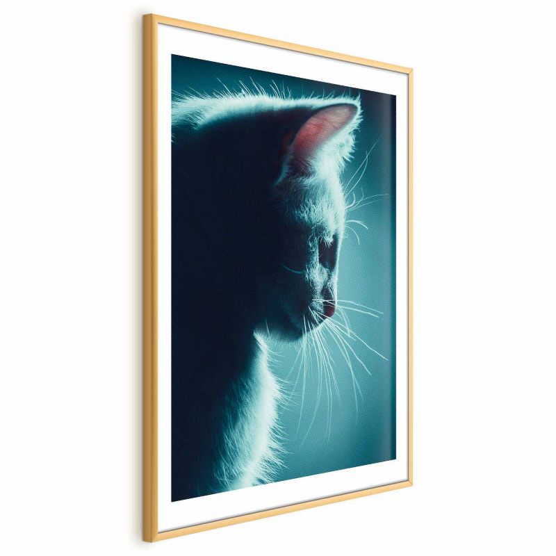 Plakat Artgeist Nocny włóczęga 60x90 cm z ramą złotą 1 szt