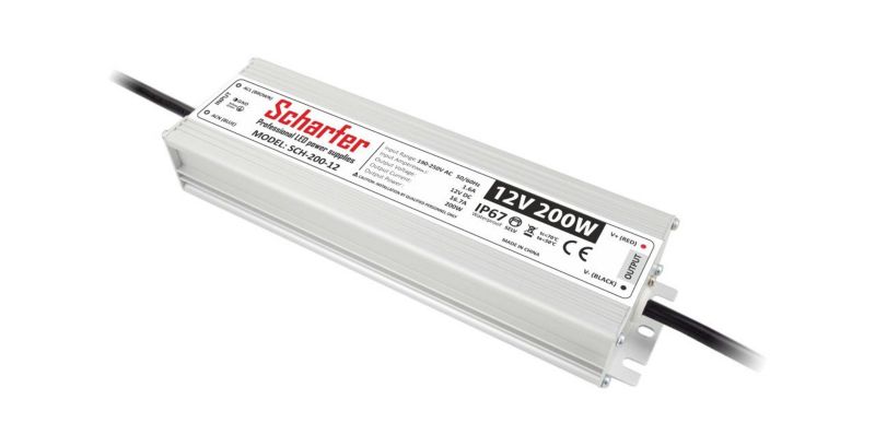 Zasilacz hermetyczny SCHARFER 200W 12V IP67 16.67A uniwersalny SCH-200-12 1 szt.