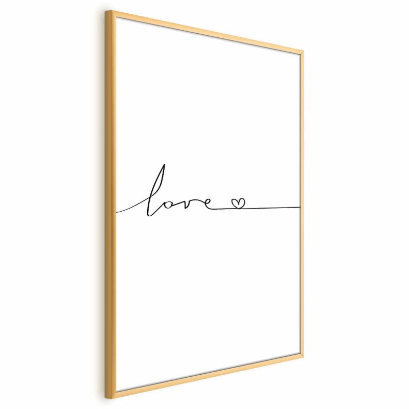 Plakat Artgeist Miłość wszędzie 29,7x42 cm z ramą złotą 1 szt