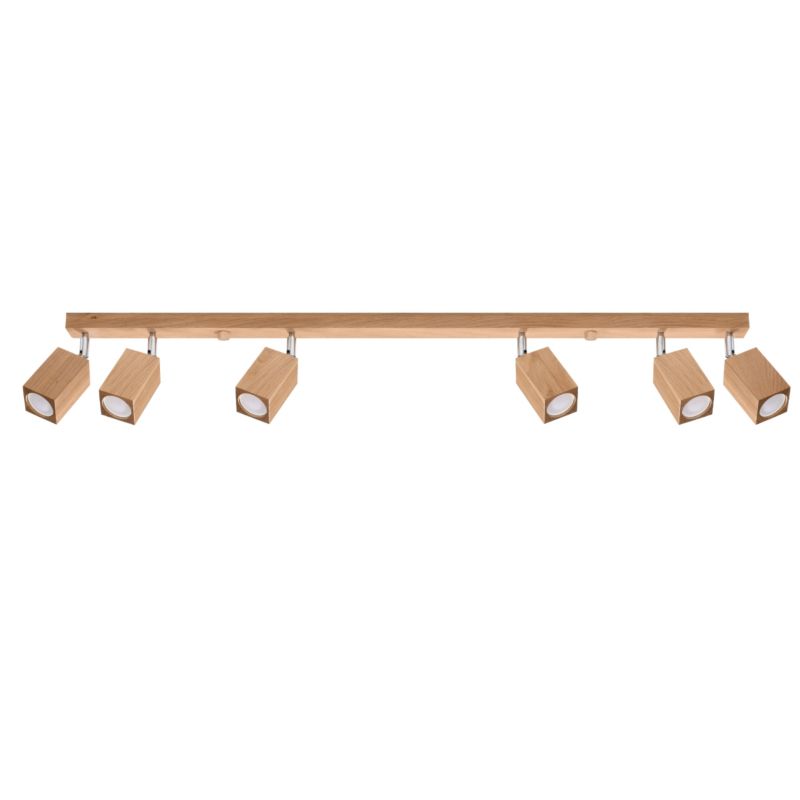 Plafon Sollux Lighting KEKE 6 dąb 1 szt.