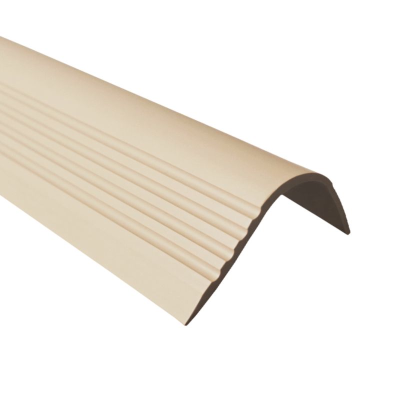 Profil schodowy PCV 52x40mm, QUEST, antypoślizgowy nosek schodowy, RGPT, beż, 1.5m
