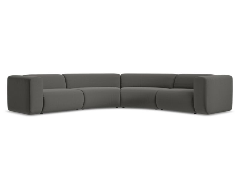 Narożnik uniwersalny Makamii Ekahi z weluru 318x318 cm stalowy 1 szt.