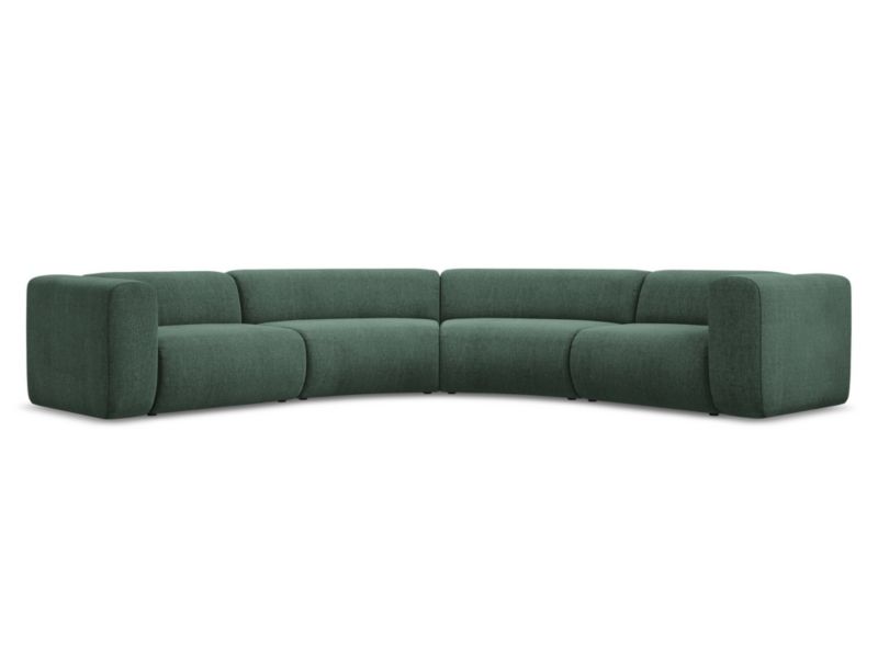 Narożnik uniwersalny Makamii Ekahi z tkaniny szenilowej 318x318 cm zielony 1 szt.