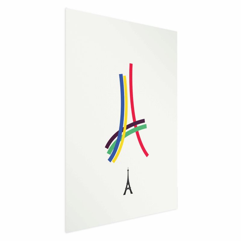 Plakat Artgeist Abstrakcyjna Wieża Eiffla 21x30 cm bez ramy 1 szt