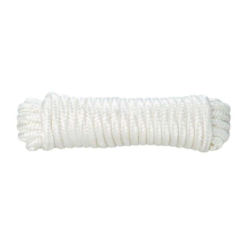 Sznurek pleciony nylonowy Diall 10 mm x 10 m biały
