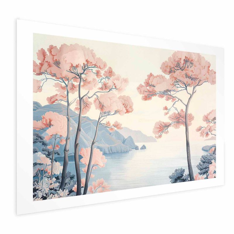 Plakat Artgeist Ocean i drzewa 42x29,7 cm bez ramy 1 szt