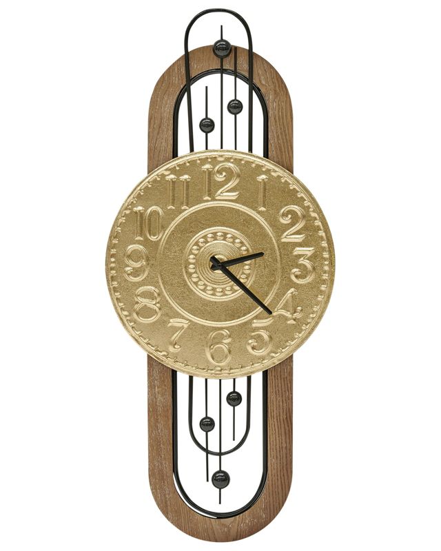 Zegar ścienny Nobelium Metal Złoty 1 szt.
