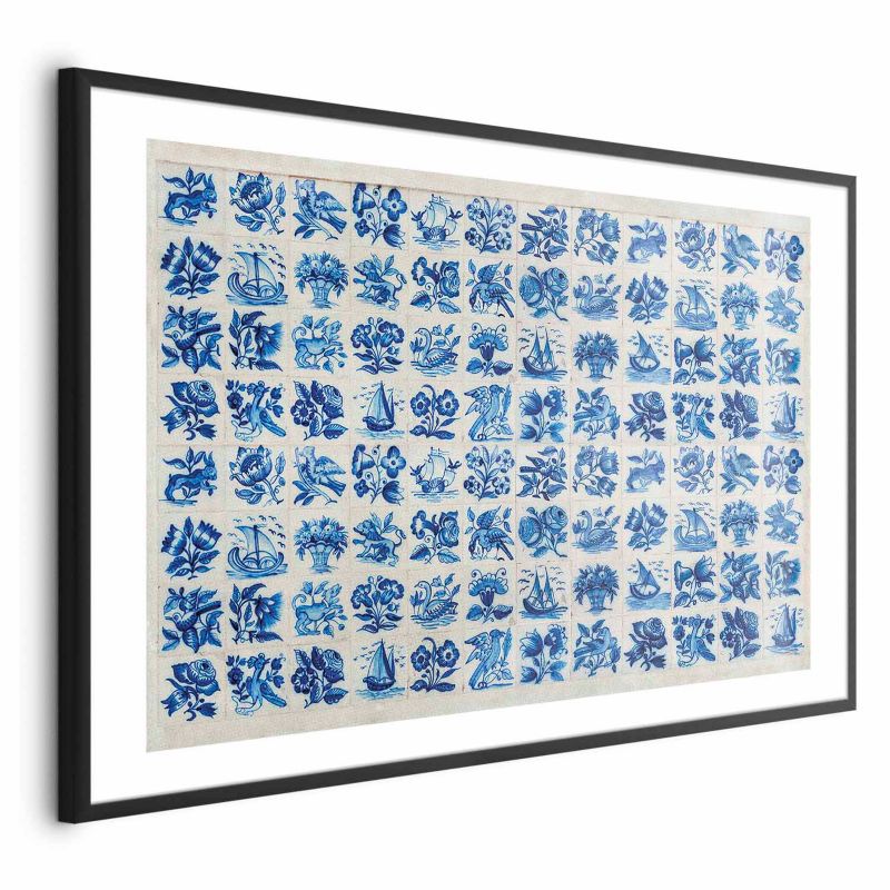 Plakat Artgeist Płytki azulejos 60x40 cm z ramą czarną 1 szt