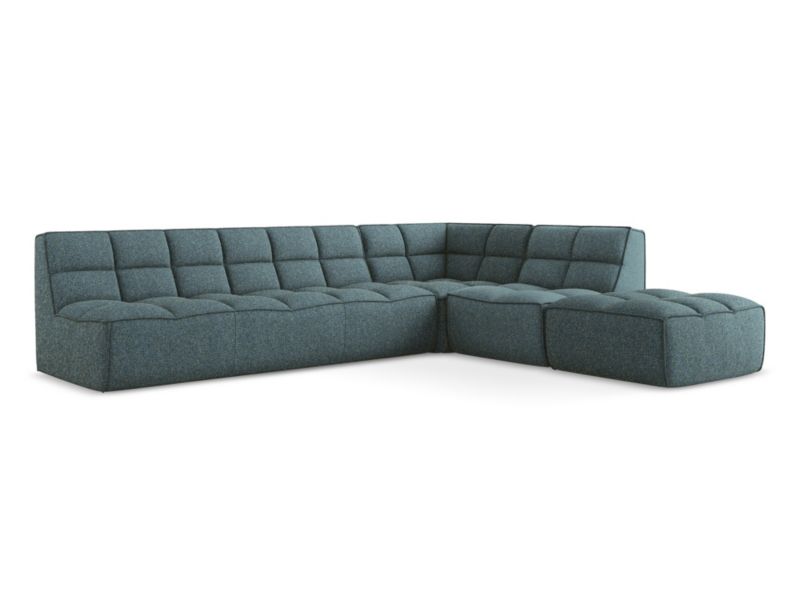 Narożnik uniwersalny Makamii Kalai z tkaniny strukturalnej 308x258 cm jeans 1 szt.
