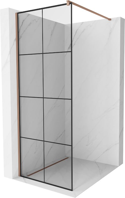 Ścianka prysznicowa Mexen Kioto czarny wzór 80x200 cm 800-080-101-60-77 1 szt.