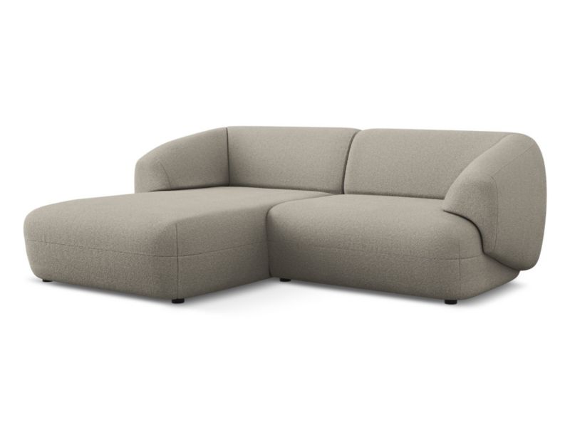 Narożnik lewostronny Makamii Moana z tkaniną boucle 230x98 cm ciemny beż 1 szt.