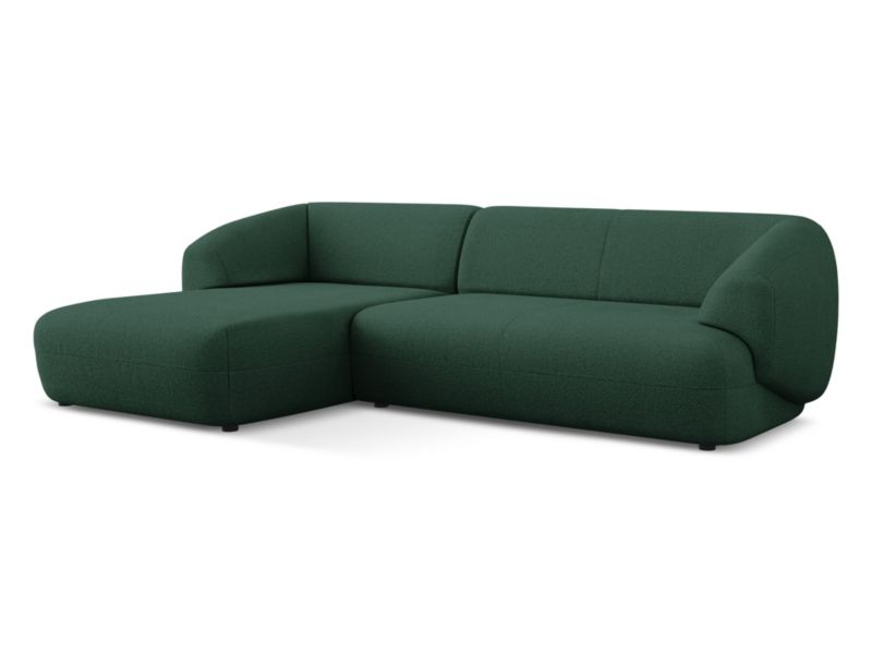 Narożnik lewostronny Makamii Moana z tkaniną boucle 280x156 cm butelkowa zieleń 1 szt.