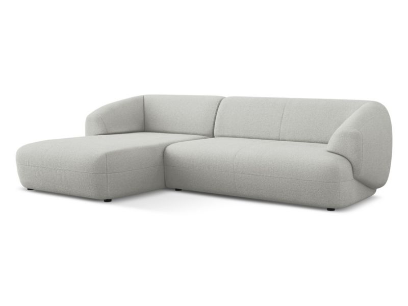 Narożnik lewostronny Makamii Moana z tkaniną boucle 280x156 cm jasny szary 1 szt.