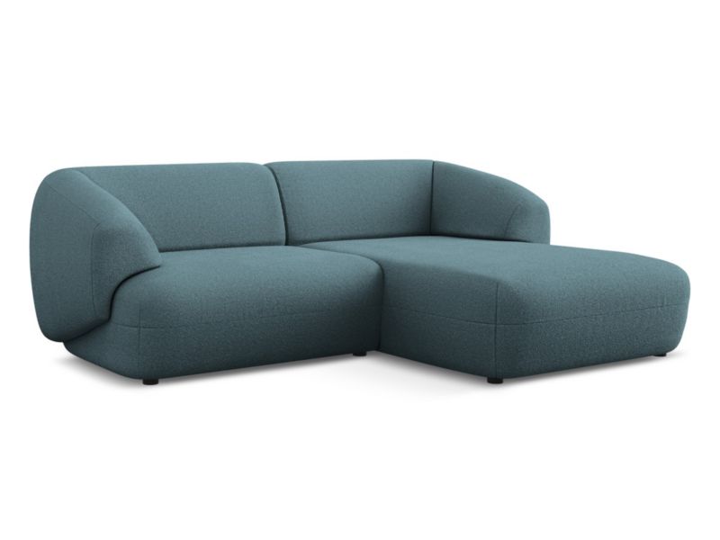 Narożnik prawostronny Makamii Moana z tkaniną boucle 230x98 cm jeans 1 szt.