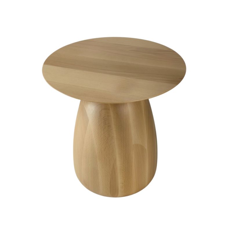 Stolik drewniany Kayani Baobab 34 śr. 33 cm lakier naturalny 1 szt.